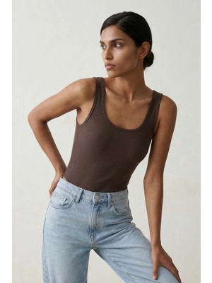 Hakke Kalın Askılı Çıtçıtlı Basic Body Zıbın