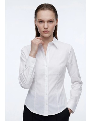 Hakke Basic Slim Fit Kadın Gömlek