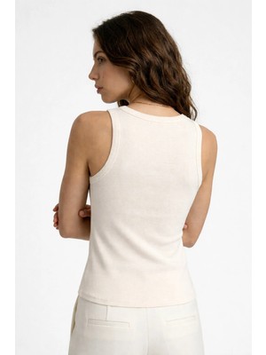 Hakke Kadın Basic Rahat Crop Atlet