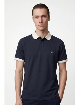 Hakke Çift Renk Yaka Detaylı Basic Erkek Polo T-Shirt