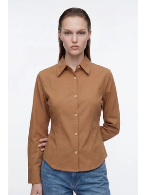 Hakke Basic Slim Fit Kadın Gömlek