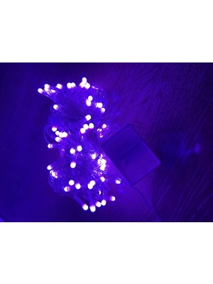 Herşey Trend 10M 100 LED Damla Uçlu Pembe Işık Şeffaf Kablo Mz-17-9