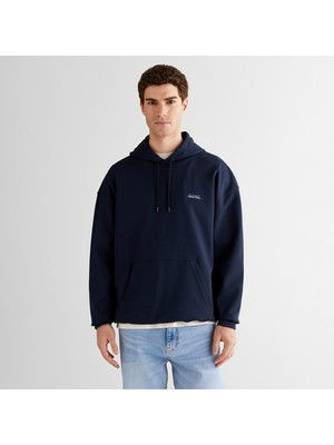 Gant Erkek Lacivert Regular Fit Kapüşonlu Sweatshirt