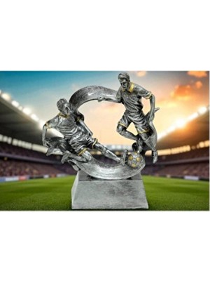Empressco Ikili Futbol Temalı Ödül Heykeli, Şık ve Sportif Dekorasyon Parçası