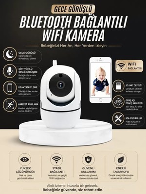 Asil Sepet Asiltech Bebek Takip Kamerası  Gece Görüşlü Wifi Güvenlik Kamerası