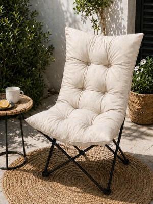 Yuvina 50X90 cm Sandalye Minderi – Sırt ve Oturma Minderi, 8 Punto Dikişli, Kalın Dolgulu, Iç ve Dış Mekan Kullanımı
