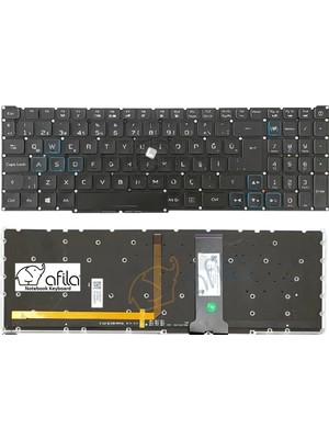 Afila Acer Predator Helios 300 PH315-53-722G Uyumlu Notebook Klavyesi, Laptop Tuş Takımı (Siyah Tr) Rgb Backlit