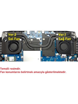 Afila Acer Predator Helios 300 PH315-53-71ZR Uyumlu Notebook Cpu+Gpu Fanı - Set (12V)