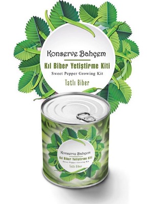 Kuhi Kuhı® Konserve Bahçem Evde Konservede Tatlı Sivri Biber Yetiştirme Kiti