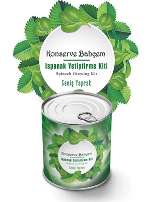 Kuhi Kuhı® Konserve Bahçem Evde Konservede Kolay Ispanak Yetiştirme Kiti