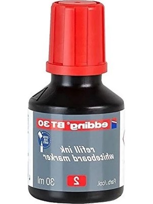 Bella Vista Beyaz Tahta Kalemi Mürekkebi, 30ML, Kırmızı