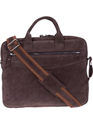 BloominBag Mocha Still Hakiki Süet Deri 13-14 Inç Macbook/laptop Çantası