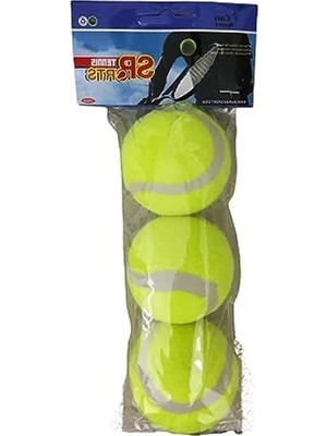 Bella Vista Yeşil Renkli 3'lü Tenis Topu Seti - Yüksek Kalite Oyun Topları