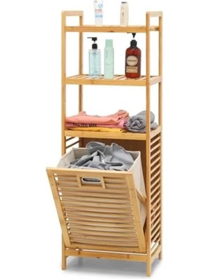 Bella Vista Çok Amaçlı Banyo Düzenleyici, Bambu Kirli Sepetli
