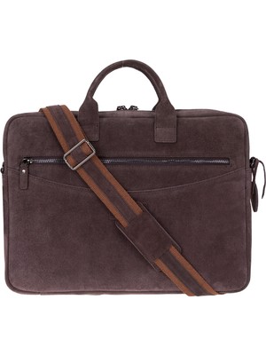 BloominBag Mocha Still Hakiki Süet Deri 15-16 Inç Macbook/laptop Çantası