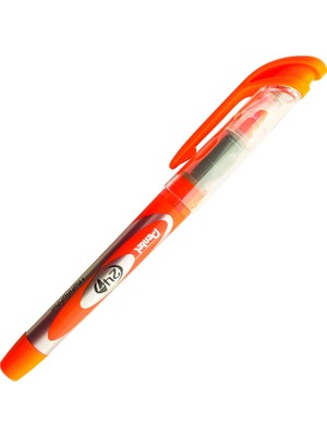 Pentel Highlighter Likit Mürekkepli, Şeffaf Gövdeli Fosforlu Kalem, Turuncu