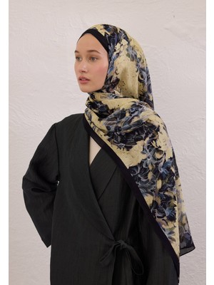 Fresh Scarfs Summer Bloom Desen Rami Şal Lacivert