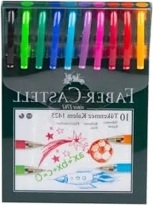 Bella Vista Renkli Tükenmez Kalem Seti, 10 Adet, 0.7 mm Uç Kalınlığı, Ergonomik Tasarım