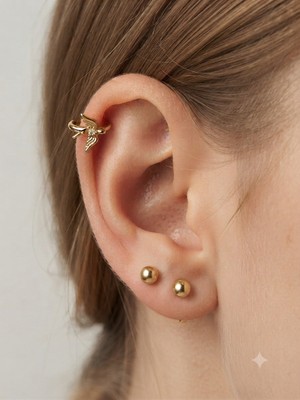 Kurukafa Gift Helix Tragus Kıkırdak Piercing Kırlangıç Figürlü Halka Model 8 mm