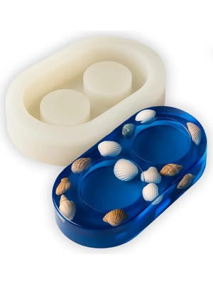 Alze Kimya Hobi 2\'li Tealight Etli Silikon Kalıp | Epoksi ve Taş Tozu Çalışmalarına Uygun