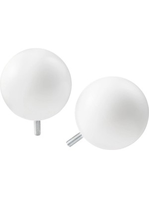 Ikea Väsentlıg Perde Çubuğu Topuzu, Beyaz, 53 Mm, 2 Adet