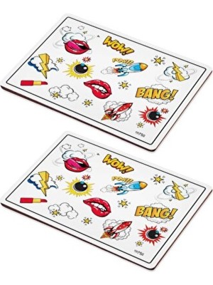 Empressco Renkli Popart Amerikan Servis Seti, Şık ve Modern Sofralar Için Ideal