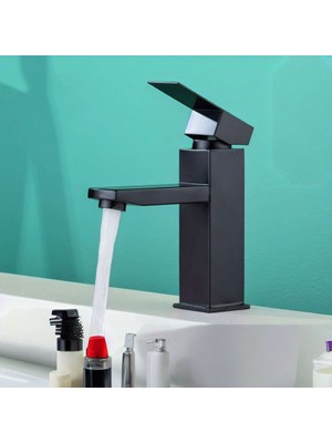 FAWER Faucet & Shower Siyah Lavabo Bataryası ve Siyah Lavabo 602B