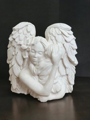 Artnest Anne Sevgisi Temalı Kanatlı Melek Heykeli, Beyaz Renk Yüksek Kaliteli Malzeme El Yapımı Anne Sevgisi Kanatlı Melek Heykeli, Hediyelik Dekoratif Obje, Ev Dekoru, Masa Dekoru, Öğretmenler Günü