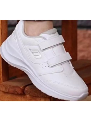 M.P. MP 252-1307 Beyaz Unisex Cırtlı Spor Ayakkabı