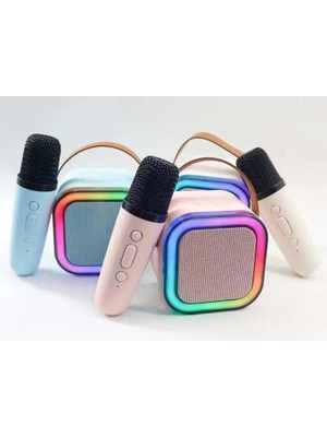 Karaoke Mikrofon Hoparlör Seti Bluetooth Profesyonel Ses Efektli  6 Saat Kesintisiz Kullanım  20W