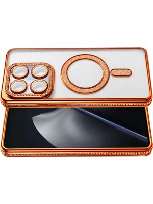 Kuhi Mey Ithalat®   Mi 15T Pro Joke Simli Magneticsafe Kılıf - Turuncu