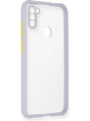 Kuhi Mey Ithalat®  Samsung Galaxy A11 Kılıf Miami Şeffaf Silikon - Lila