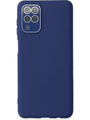 Kuhi Mey Ithalat®  Samsung Galaxy A22 Kılıf Lansman Glass Kapak - Sky Blue