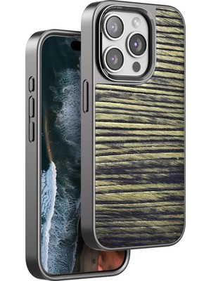 Kuhi Mey Ithalat®  iPhone 14 Pro Max Wave Kapak - Koyu Kahve