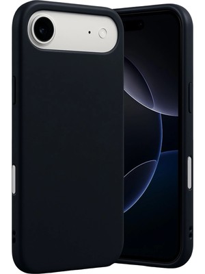 Kuhi Mey Ithalat®   iPhone 17 Air Nano Içi Kadife Silikon - Siyah