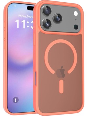 Kuhi Mey Ithalat®   iPhone 17 Pro Jota Magsafe Kapak - Turuncu