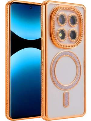 Kuhi Mey Ithalat®   Redmi Note 15 Pro 4g Joke Simli Magneticsafe Kılıf - Turuncu