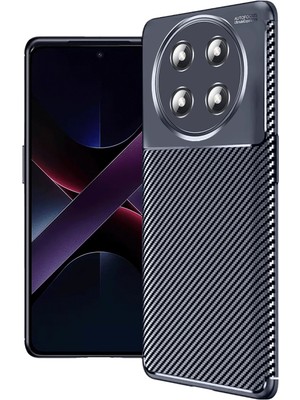 Kuhi Mey Ithalat®  Honor Magic 7 Lite Kılıf Auto Focus Karbon Kapak - Lacivert