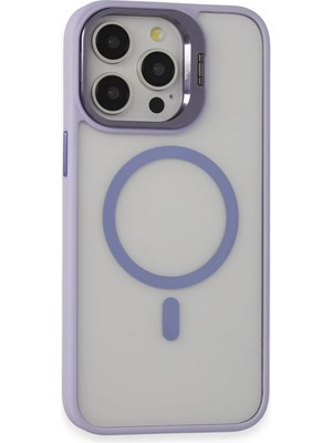Kuhi Mey Ithalat®  iPhone 15 Pro Kılıf Roblox Lens Magsafe Standlı Kapak - Lila