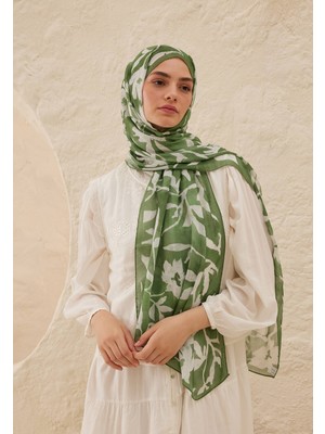 Fresh Scarfs Petunia Desen Rami Şal Yaprak