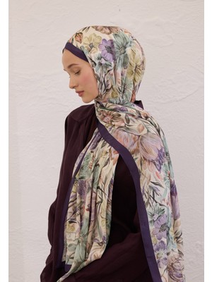 Fresh Scarfs Vintage Garden Desen Rami Şal Morcivert