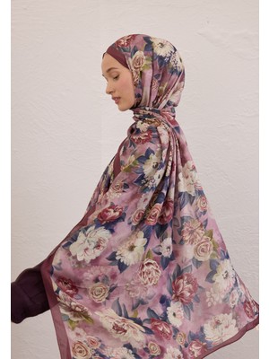 Fresh Scarfs Magnolia Desen Rami Şal Gül Kurusu