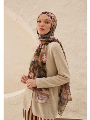 Fresh Scarfs Lavinia Desen Rami Şal Kahve
