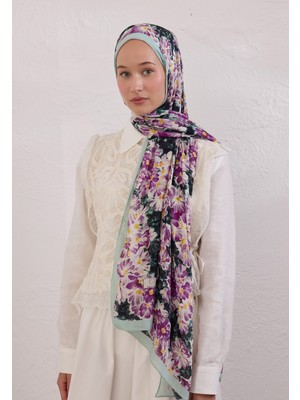 Fresh Scarfs Cherry Blossom Desen Rami Şal Nilüfer