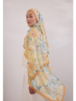 Fresh Scarfs Pure Flora Desen Rami Şal Gün Işığı
