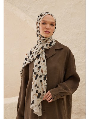 Fresh Scarfs Cherry Desen Rami Şal Bej