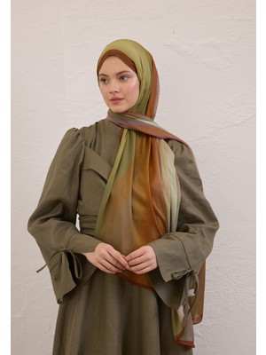 Fresh Scarfs Color Brush Desen Rami Şal Soft Yeşil