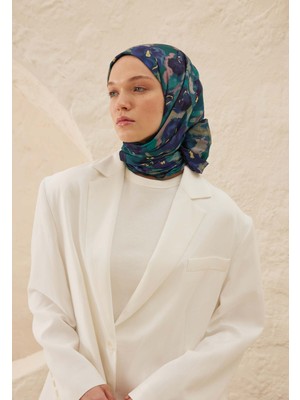 Fresh Scarfs Hope Desen Rami Şal Mavi