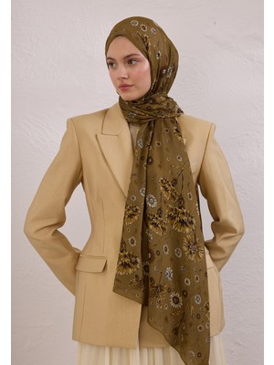 Fresh Scarfs Blooming Dahlia Desen Rami Şal Toprak