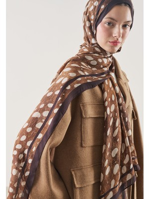 Fresh Scarfs Wild Fawn Desen Rami Şal Kahve